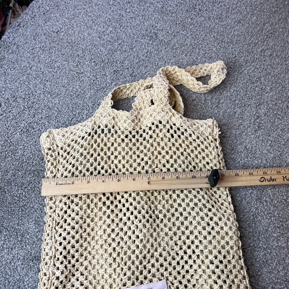 Kylie Cosmetics crochet Tote Bag Beige Beach Shopping‎ boho beach casual y2k - Picture 12 of 14